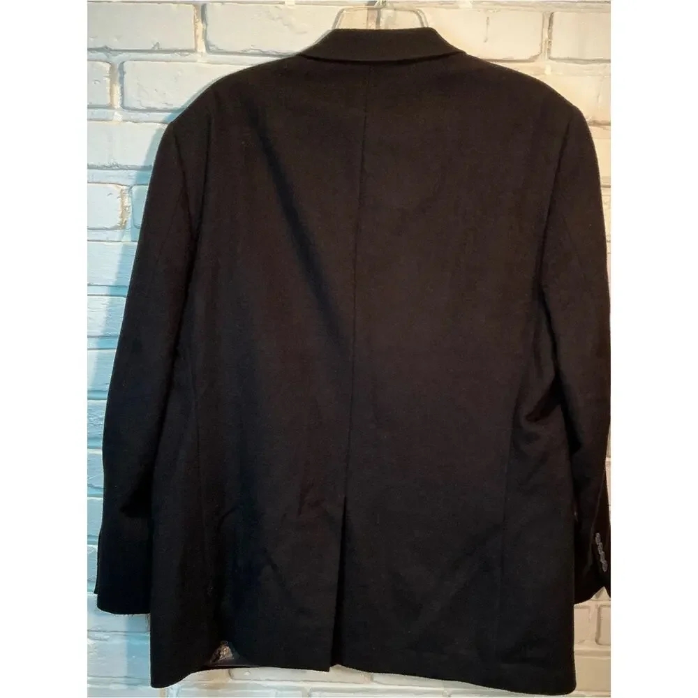 Turnbury Camel Hair Mens Sport Blazer Coat 44R black